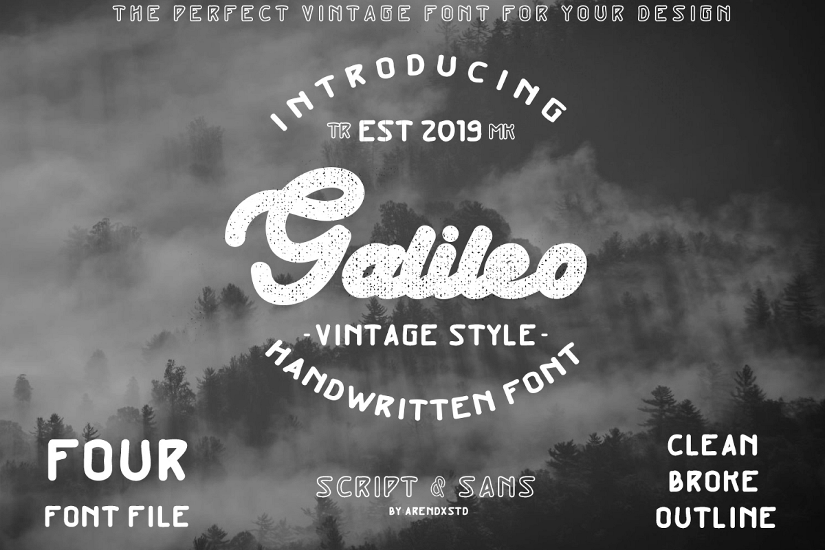 Galileo - Vintage Style - Font Duo example image 1