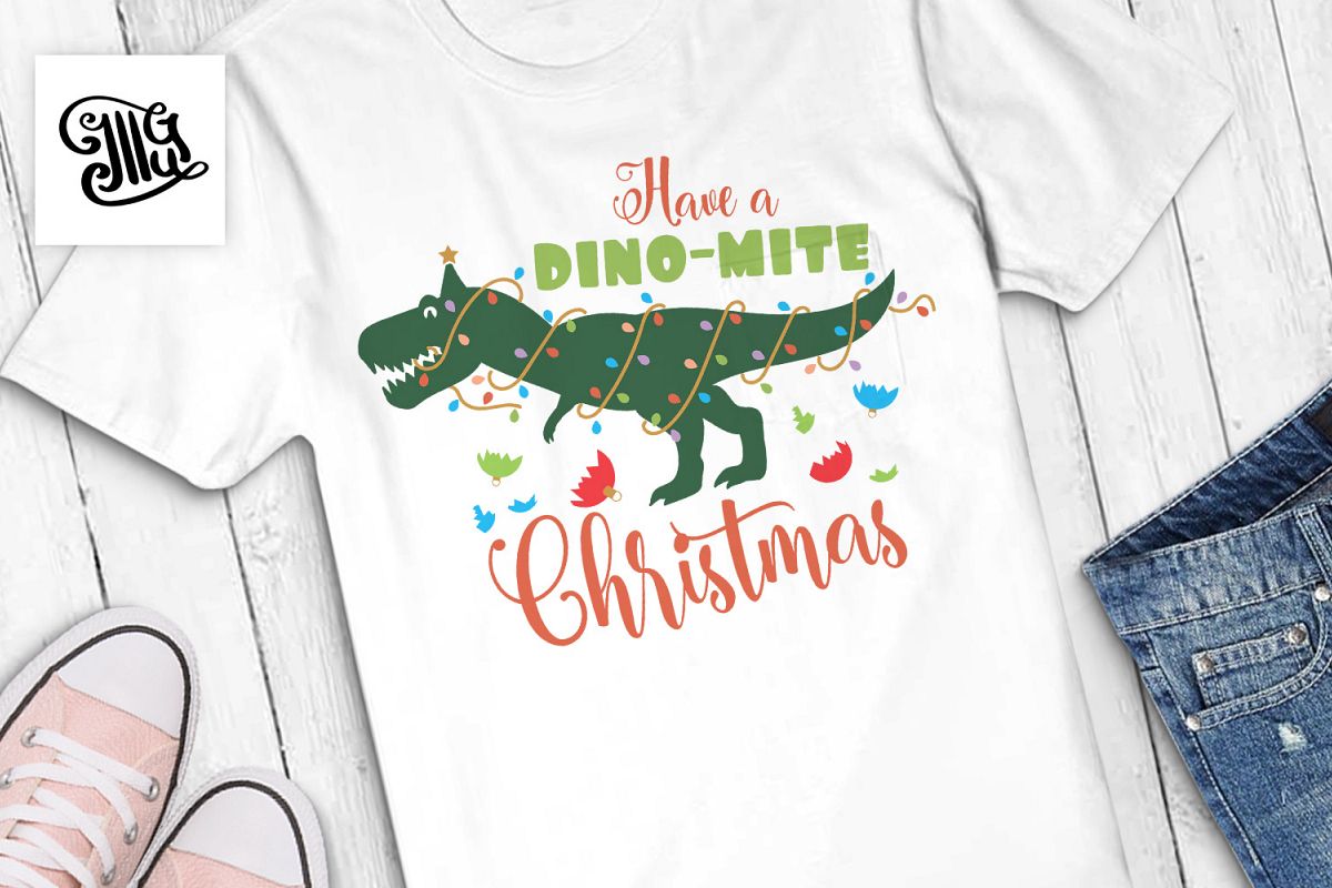 Have a dinomite Christmas - kids example image 1