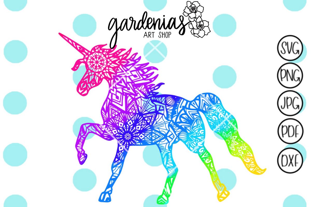 Download unicorn-4u: Unicorn Mandala SVG Cut File by Gardeni ...