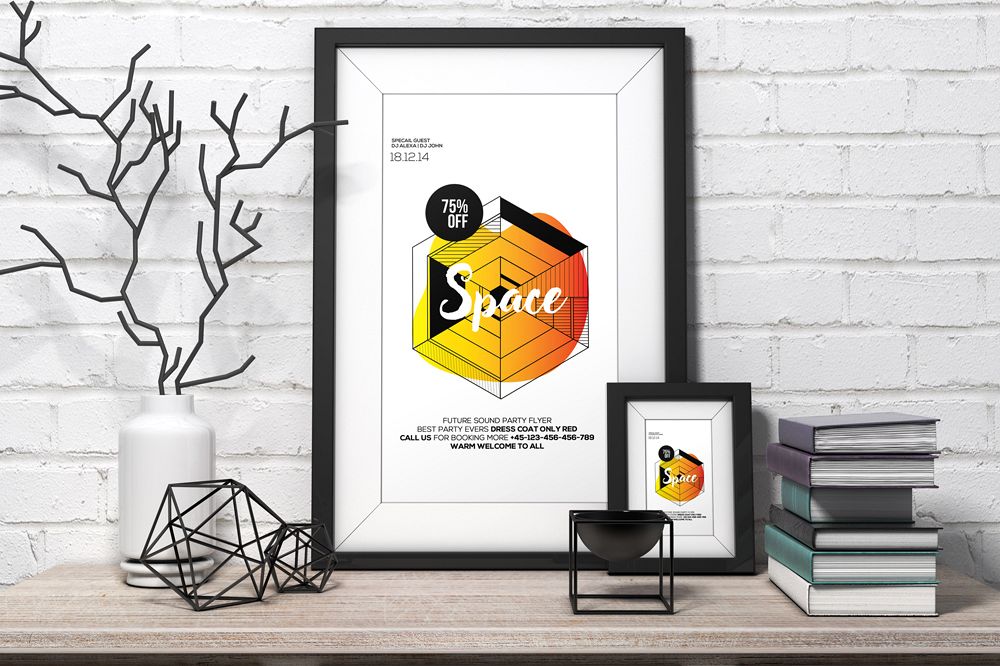 Space Futuristic Flyer Template example image 1