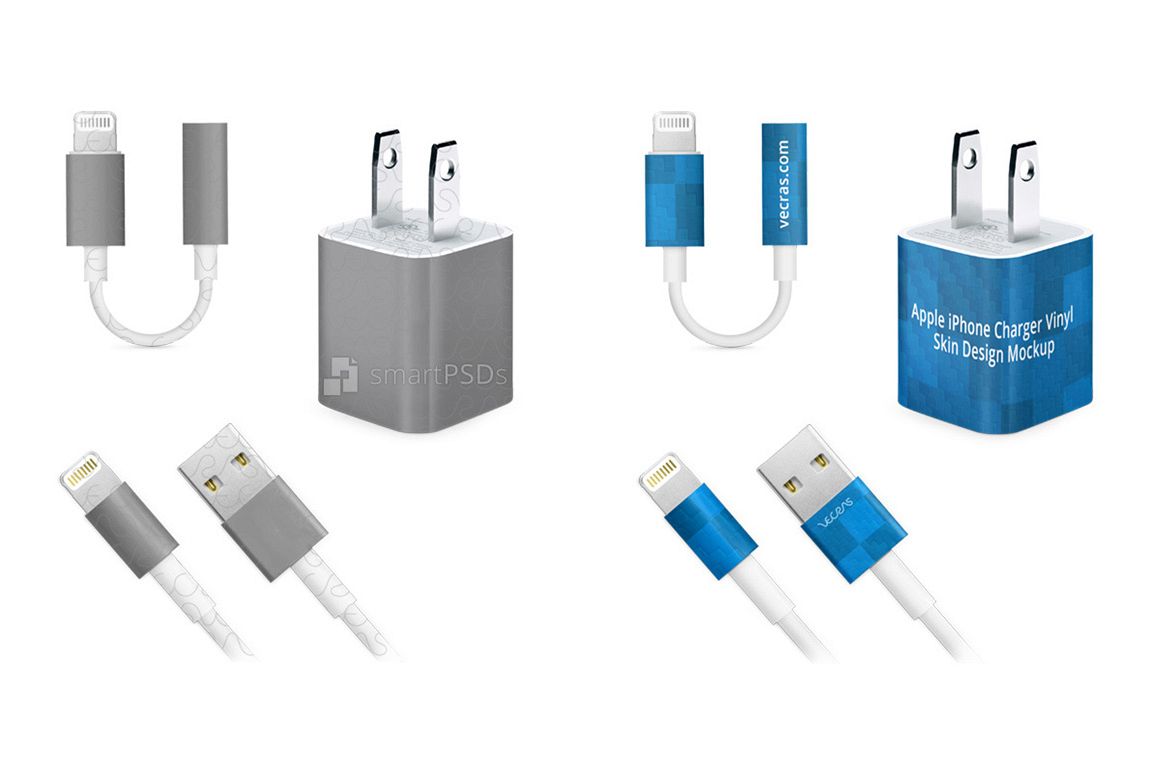 Apple iPhone Power Adapter Vinyl Skin Design Mockup example image 1