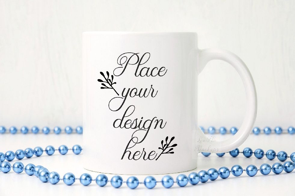 Party white coffee mug mock up sublimation 11oz cup mockup example image 1