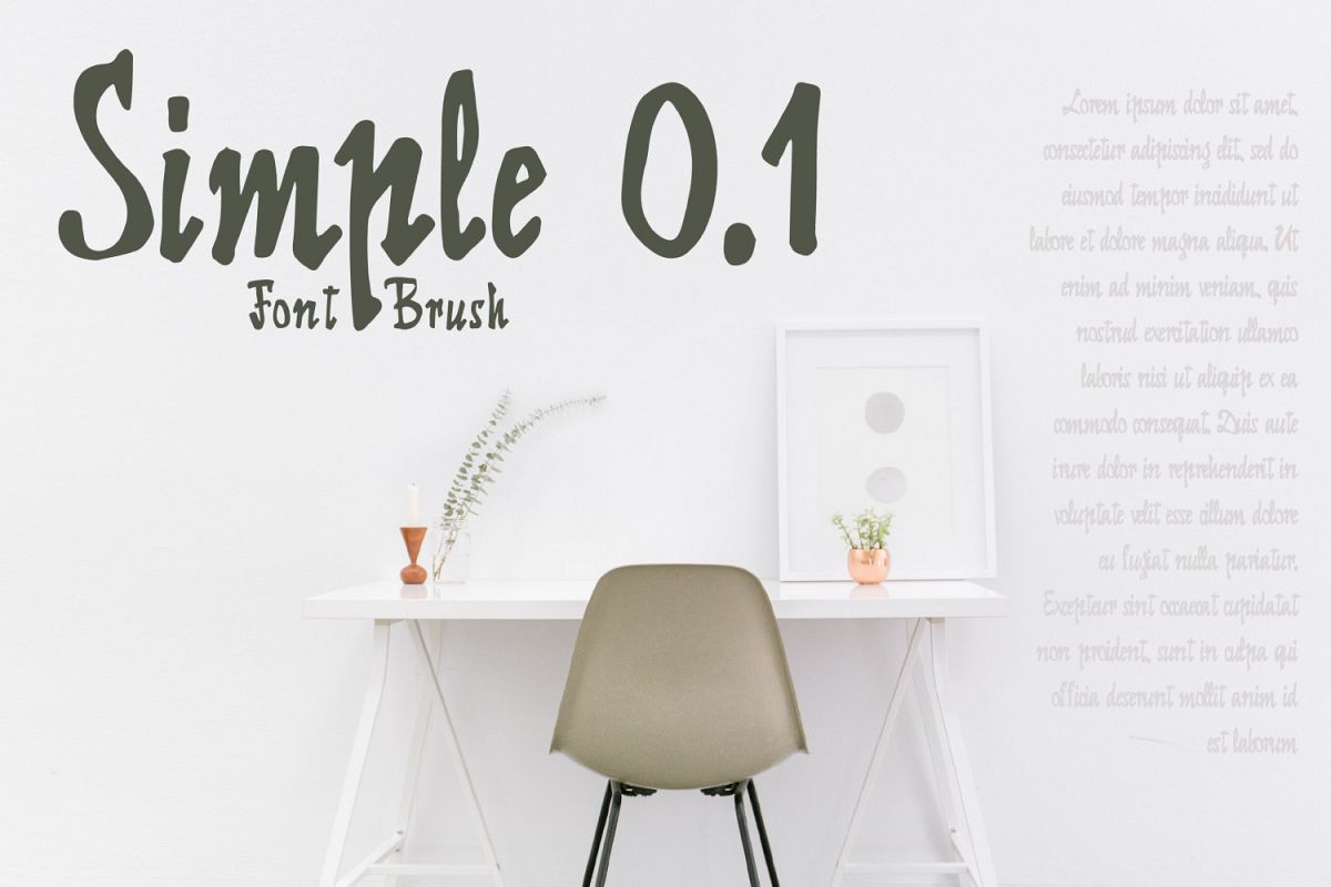 Simple 0.1 Font Brush example image 1