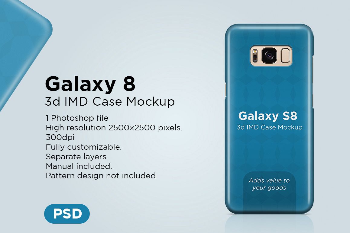 Samsung Galaxy S8 3d Phone Case Mockup example image 1