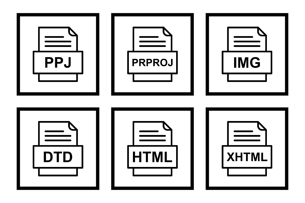 Set Of File Formats Icons example image 1