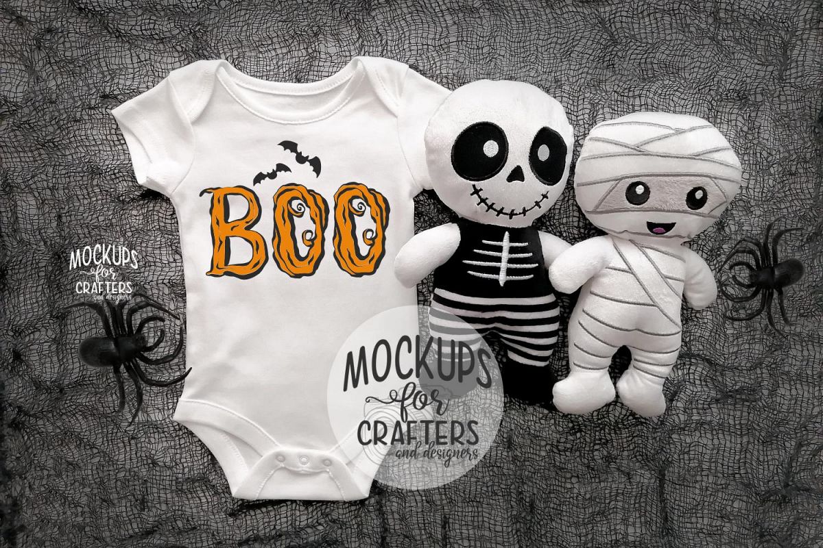 Baby Bodysuit - BONUS PHOTO INCL - Halloween Theme Mock-Up example image 1