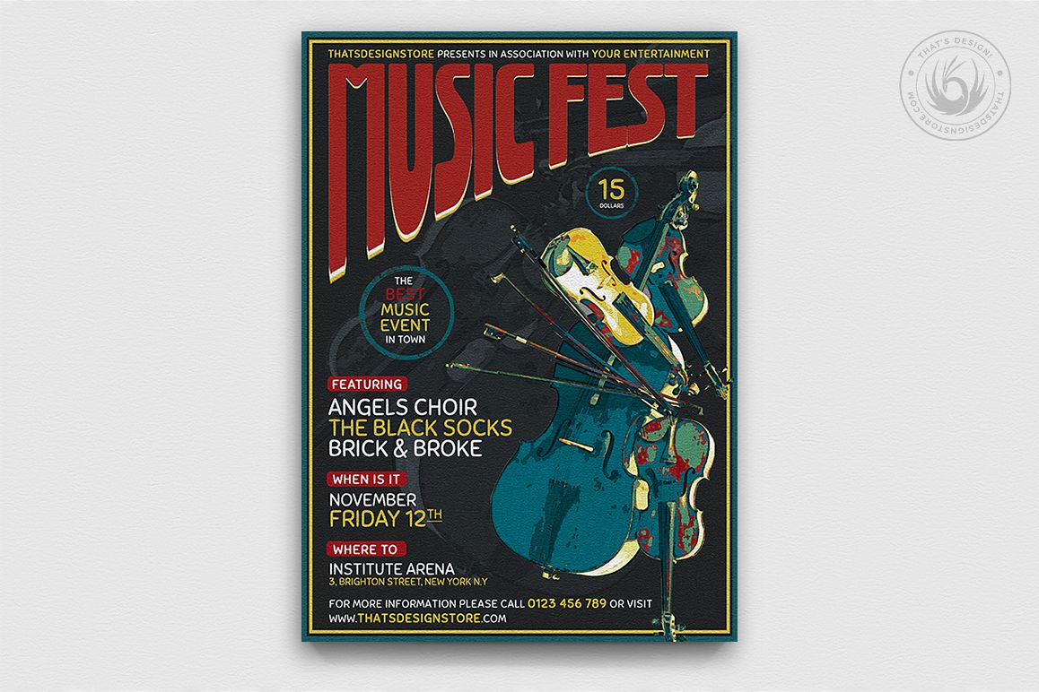 Music Festival Flyer Template V6 example image 1