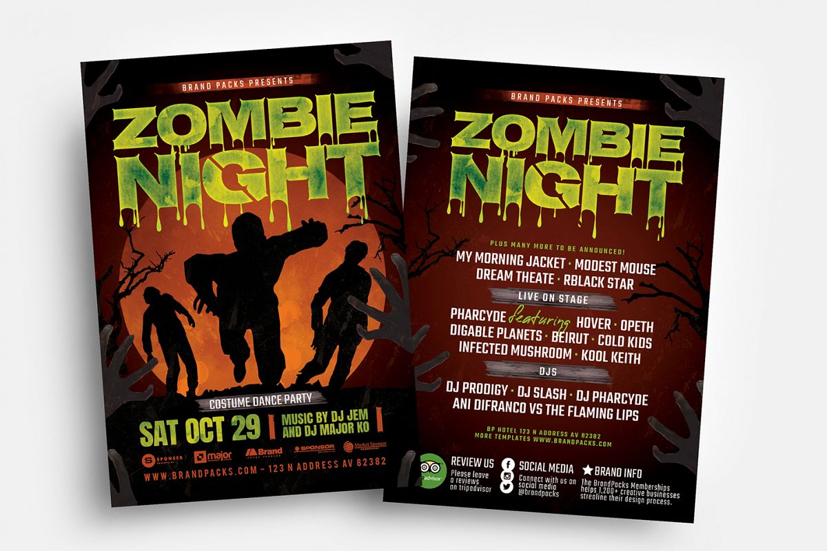 halloween flyer template halloween dance flyer templates