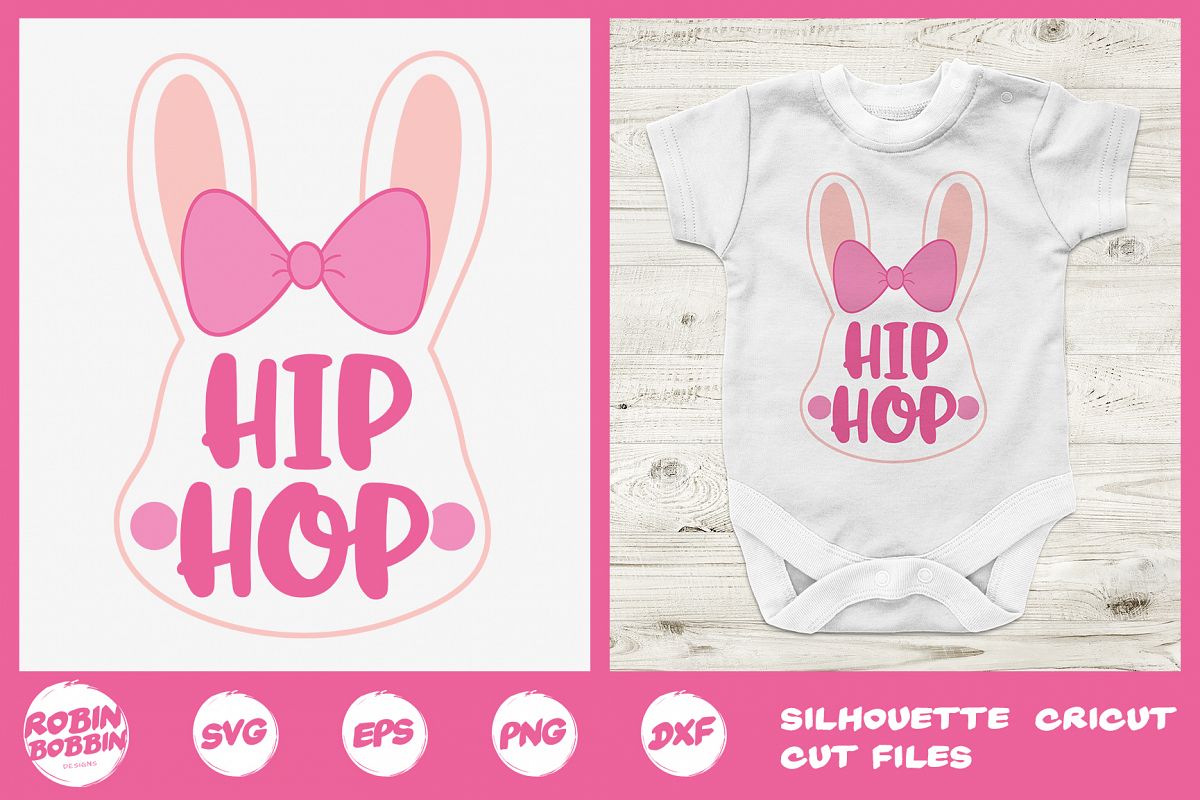 Easter svg, Hip Hop Easter Bunny Girl svg, Baby Easter svg example image 1
