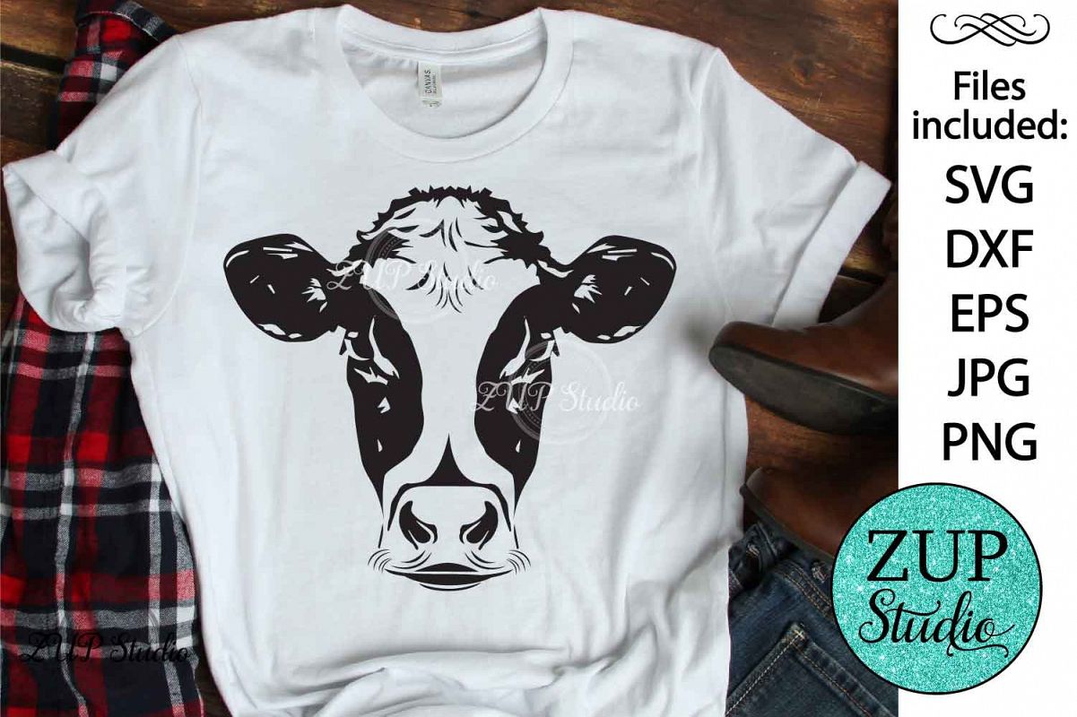 Cow Face Digital Cutting files file 163 example image 1