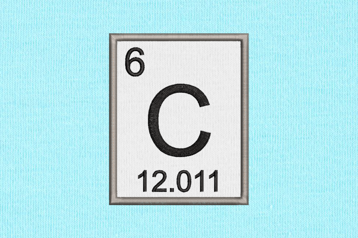 label carbon periodic table symbol