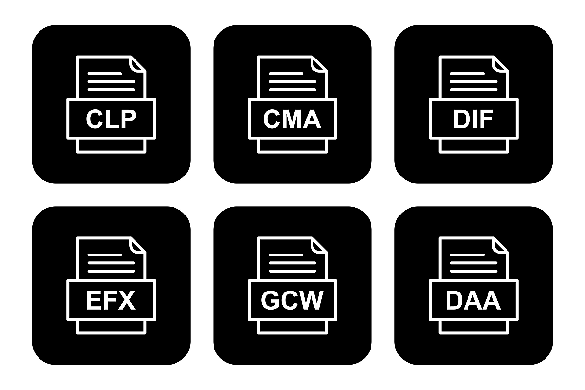 Set Of File Formats Icons example image 1