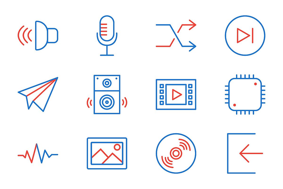 Set Of Multimedia Icons example image 1