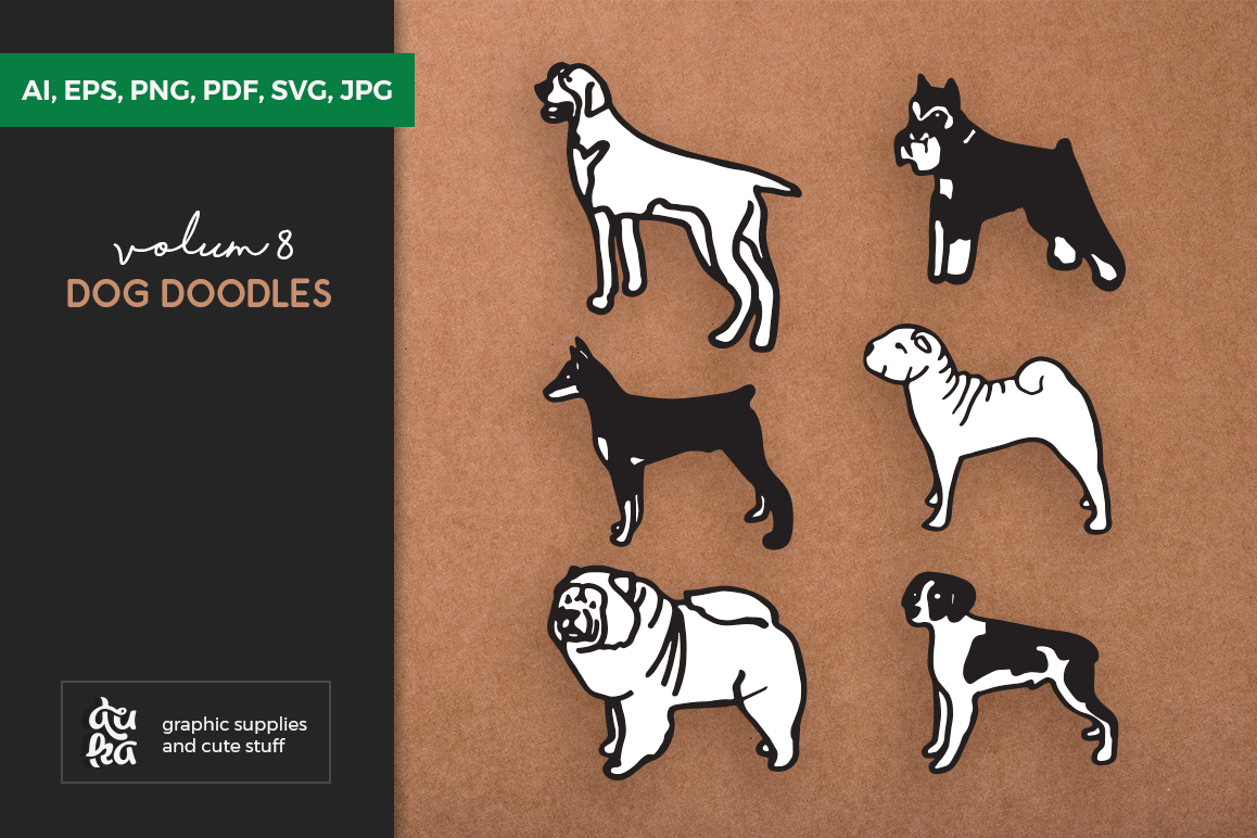 Dog Shapes SVG - Dog Doodles for Cricut example image 1