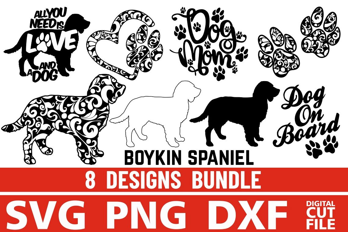 Download 8x Boykin Spaniel Bundle svg ,Dog Shapes svg, Silhouettes ...