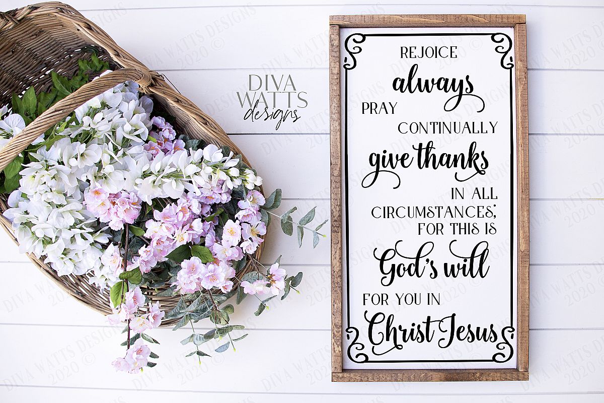 Rejoice Always Pray Continually Give Thanks God's Will Verse example image 1