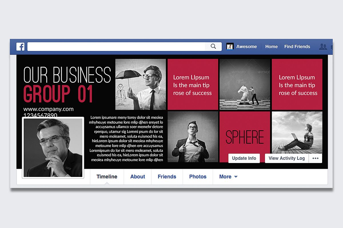Creative Business Facebook Timeline Cover example image 1
