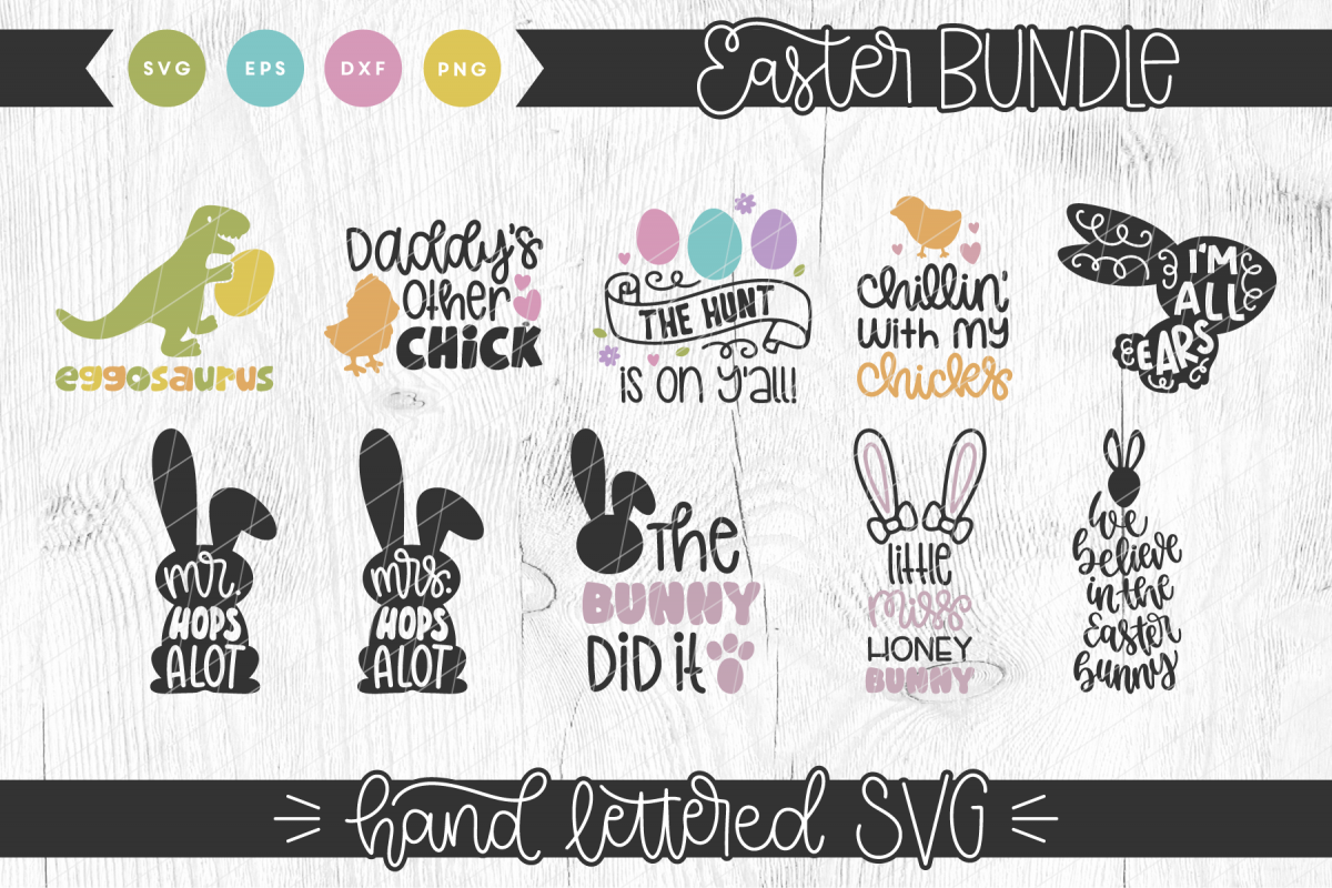 Easter Hand Lettered SVG Bundle example image 1