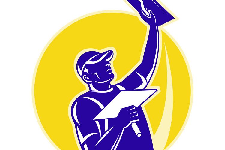 plasterer tradesman worker at work example image 1