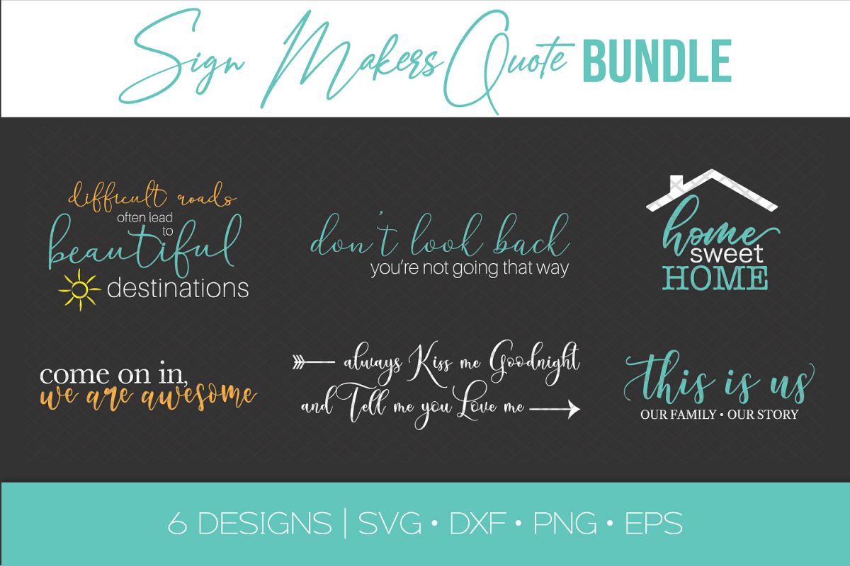 Sign Makers Quote Bundle SVG DXF EPS PNG Stencil Cut Files example image 1