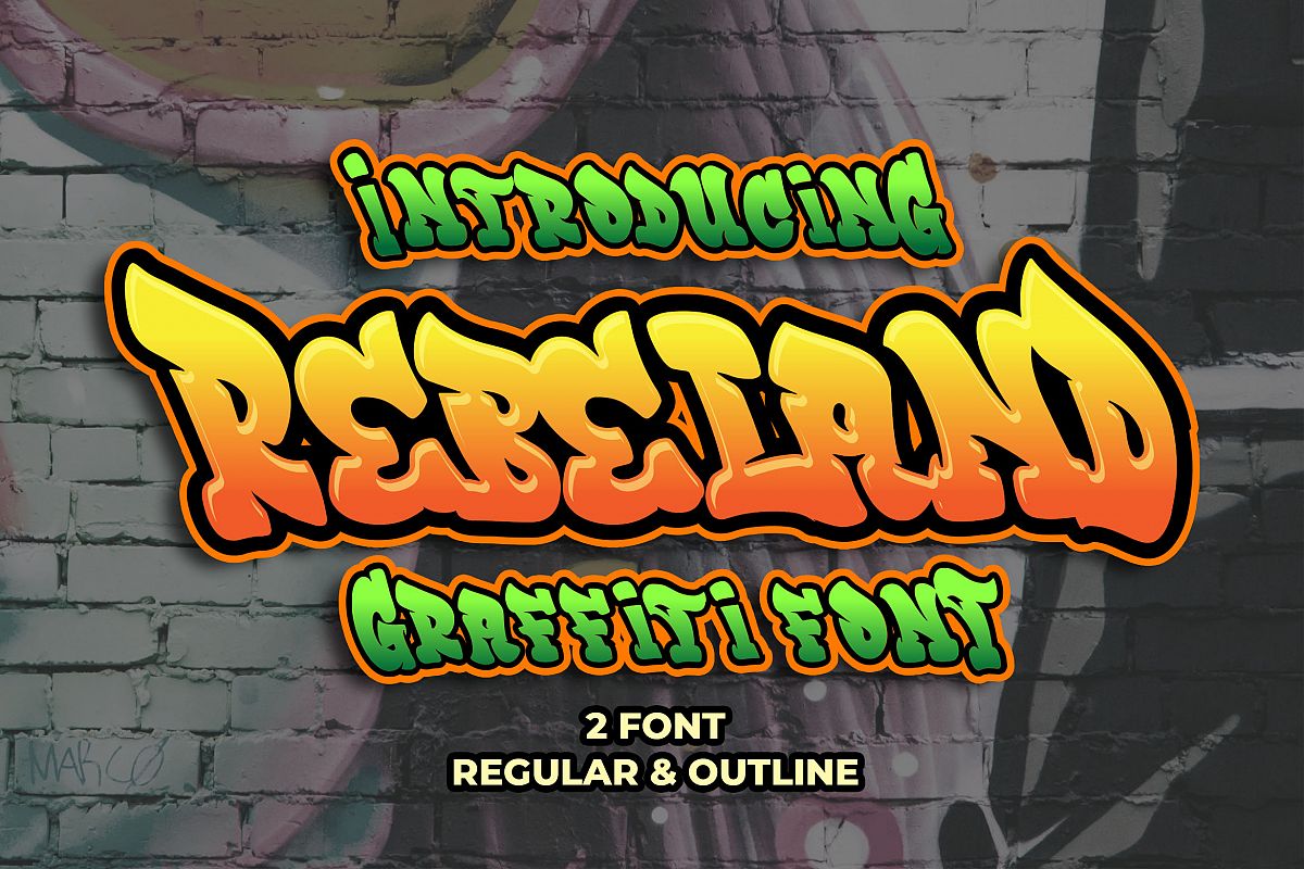 Rebeland Graffiti Font example image 1
