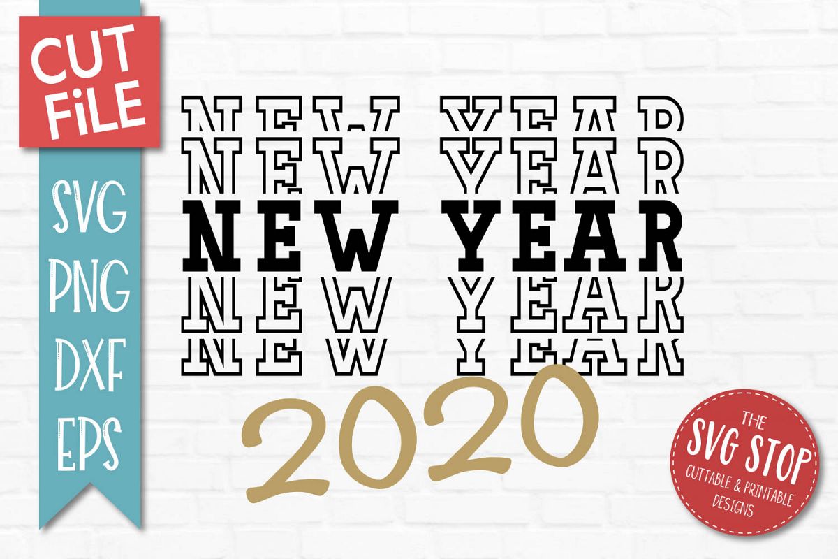 2020 New Year SVG, PNG, DXF, EPS example image 1