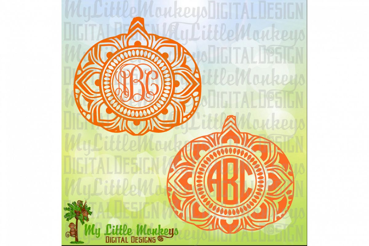 Pumpkin Mandala Monogram Base example image 1