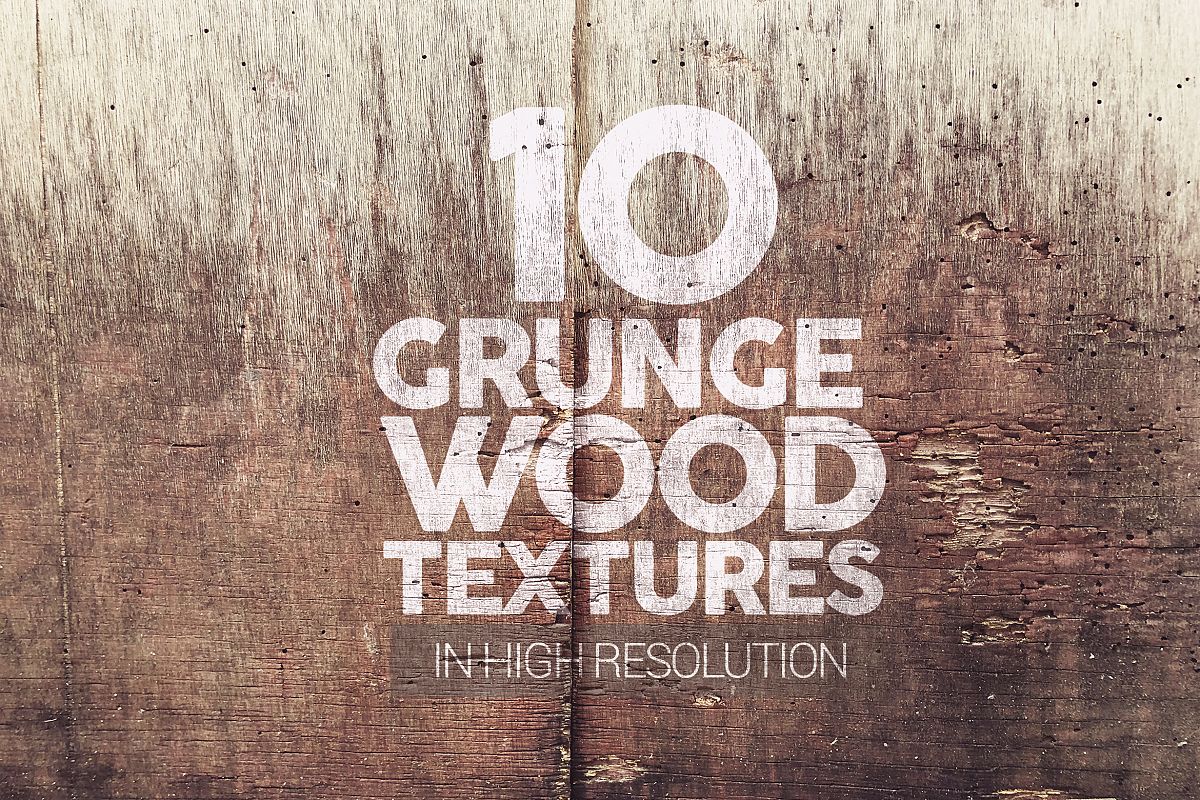 Grunge Wood Textures x10 example image 1