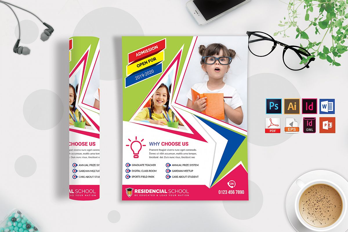 School Flyer Template Vol-04 example image 1