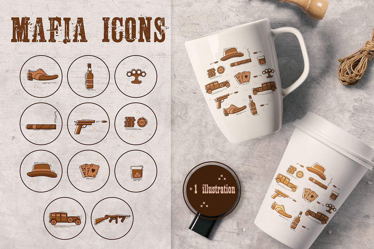 Mafia icons. example image 1