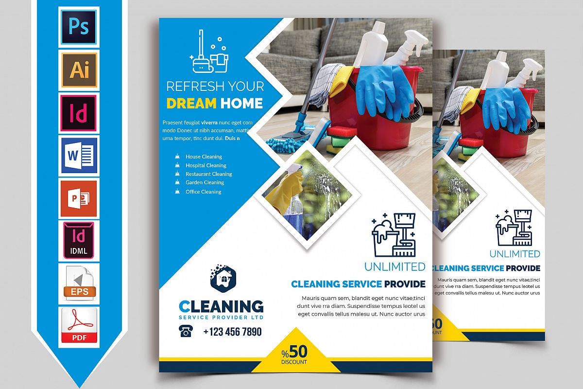 Cleaning Service Flyer Vol-06 example image 1