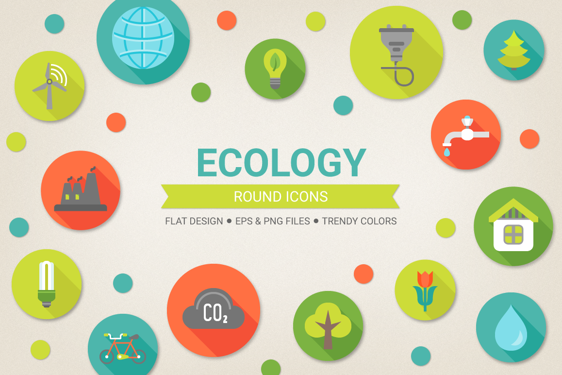 Round Eco Icons example image 1