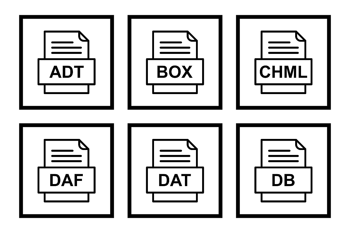 Set Of File Formats Icons example image 1