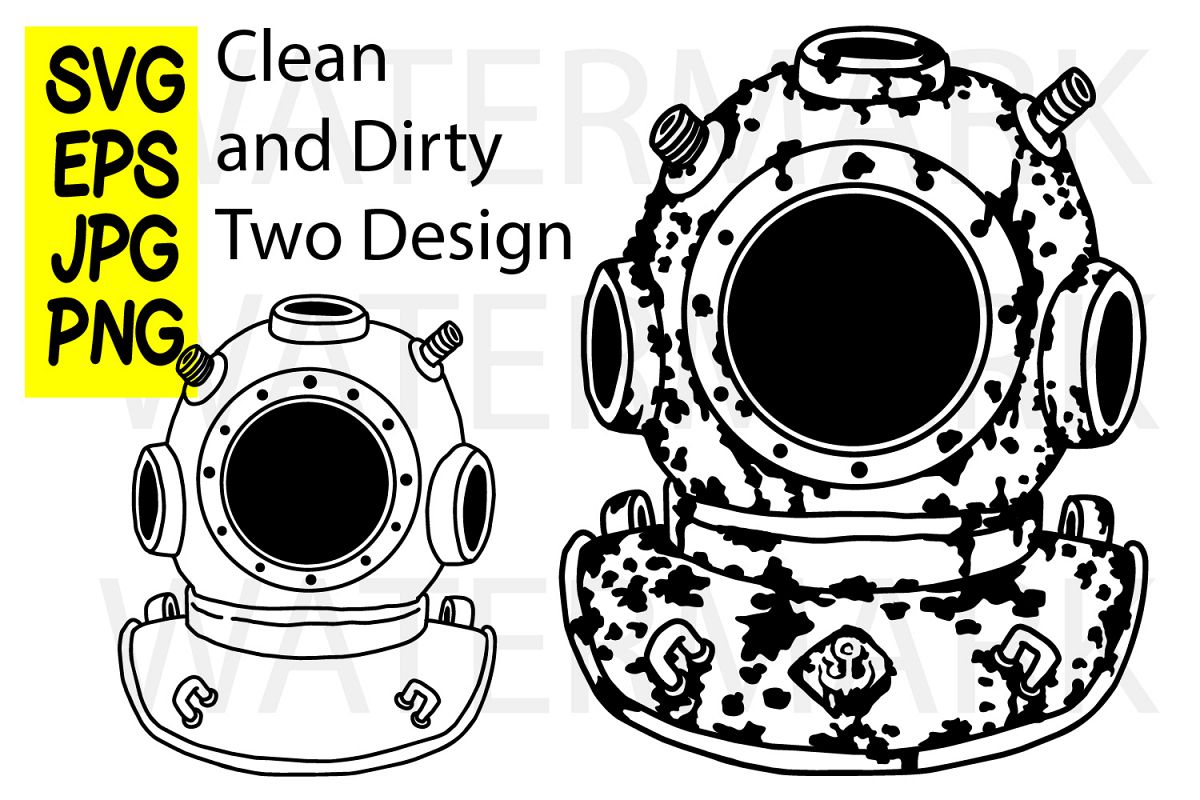Underwater Man - SVG EPS JPG PNG example image 1