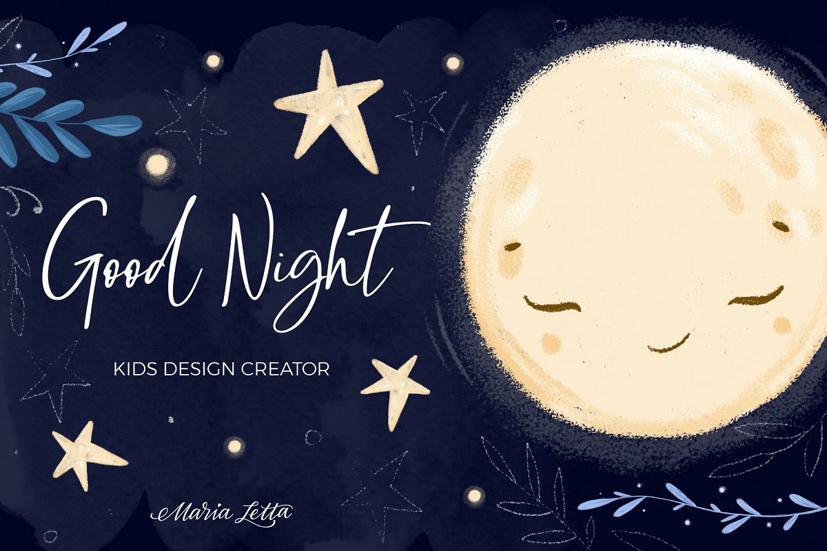 Good night - kids design creator example image 1