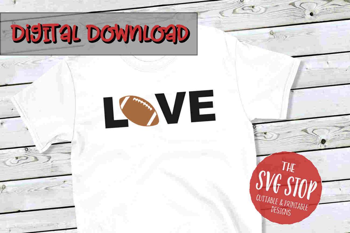 Football Love -SVG, PNG, DXF example image 1