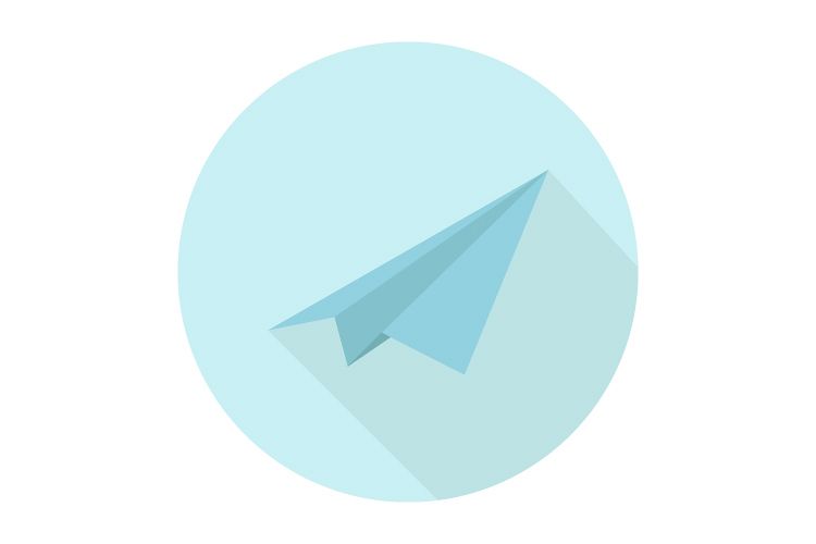 Paper plane icon example image 1