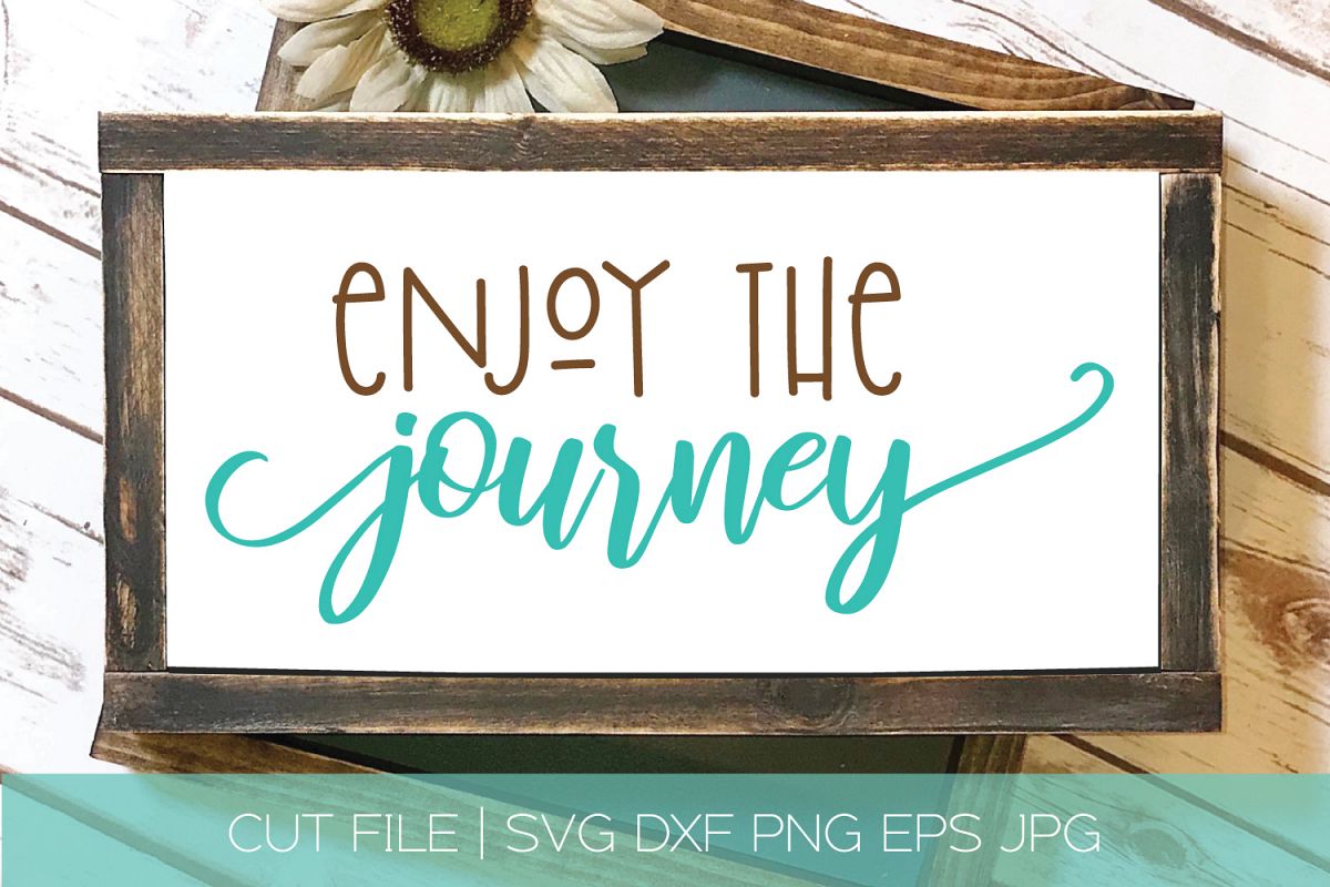 Enjoy The Journey Arrow SVG DXF Cut File example image 1