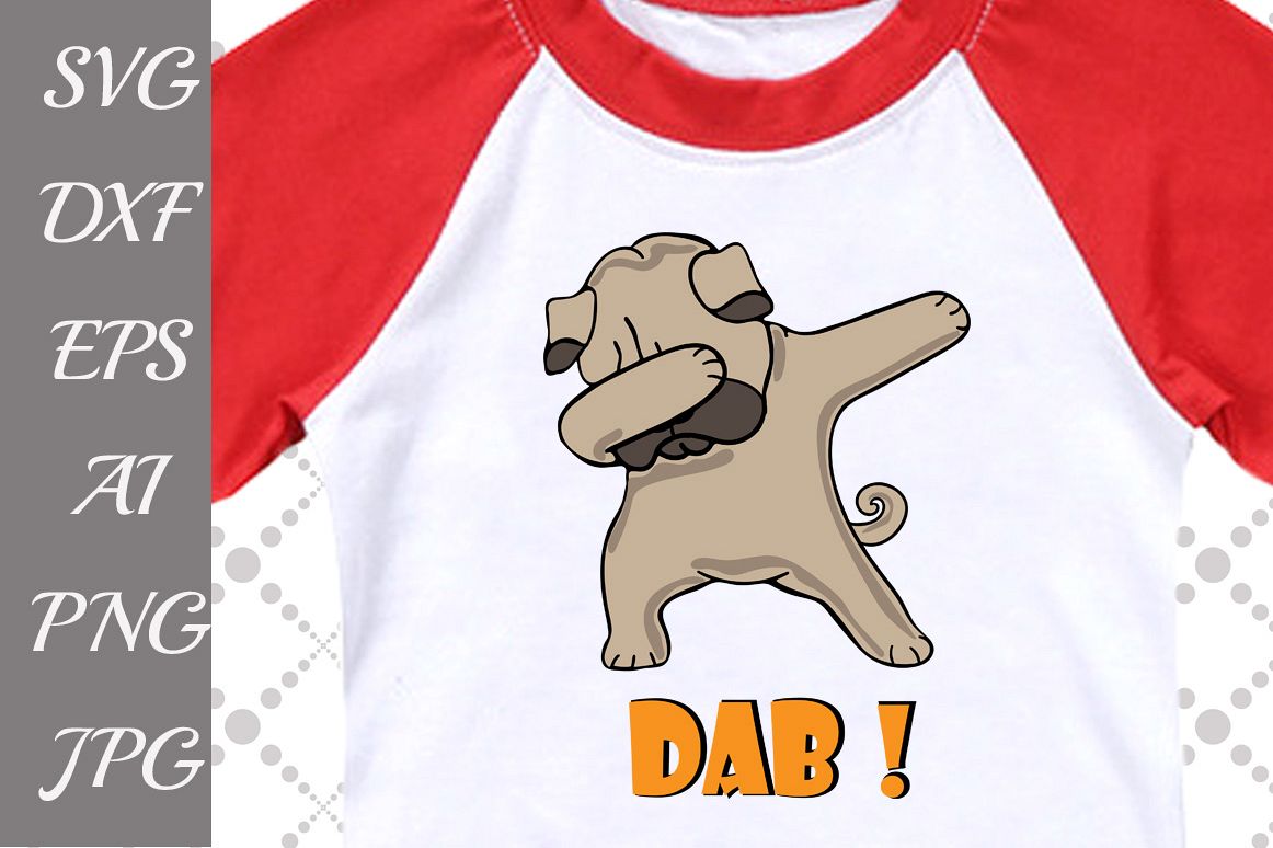 Dabbing Pug Svg example image 1