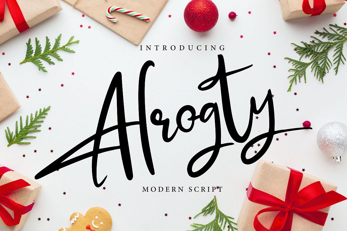 Alrogty | Modern Script Font example image 1
