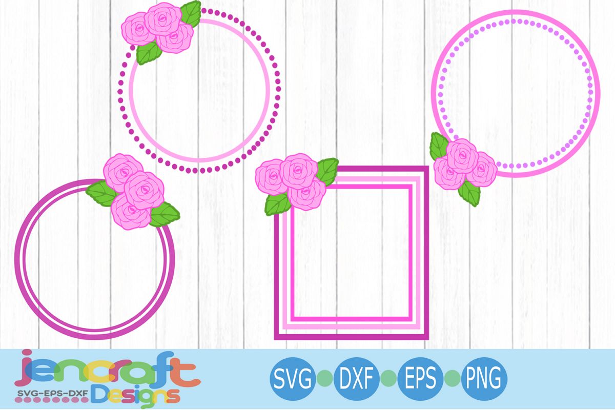 Download Floral Dot monogram Frame Set, Bow Mom svg Circle monogram