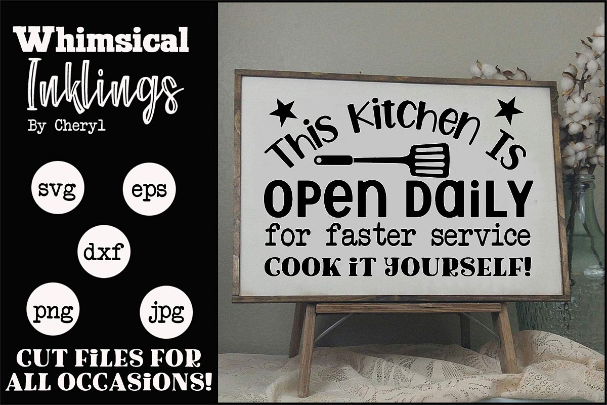 Kitchen Open Daily SVG example image 1