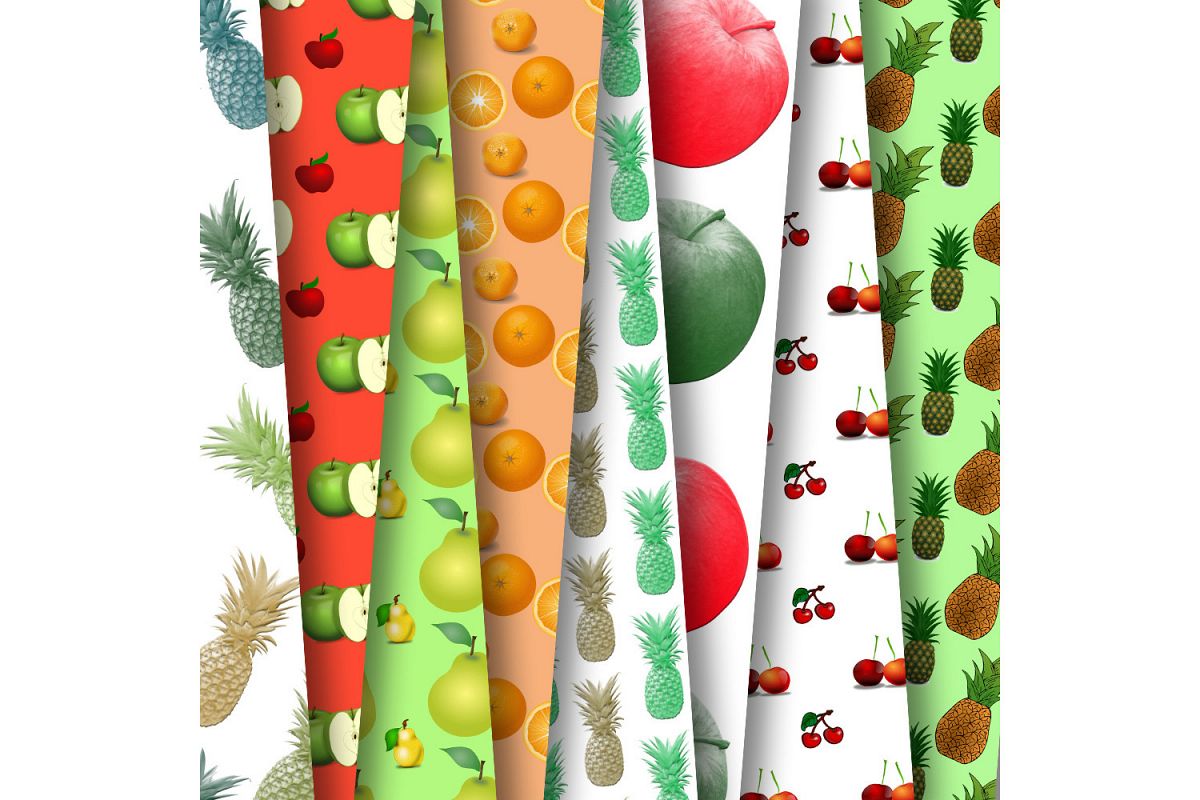 Fruit Digital Paper, Printable Paper, Digital Paper, SALE example image 1