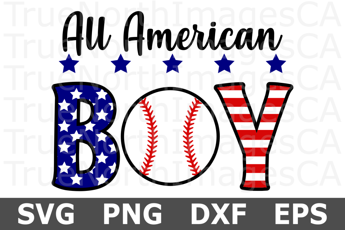 All American Boy - A Sports SVG Cut File example image 1
