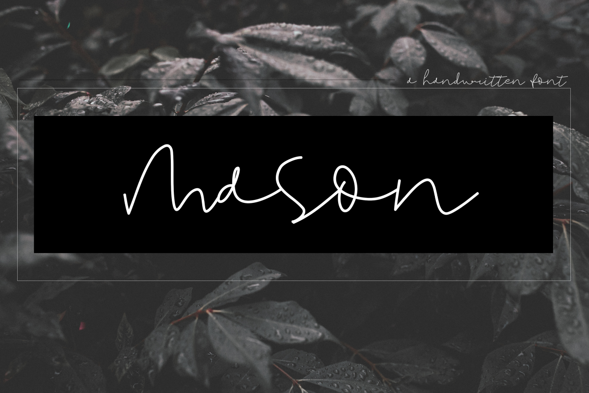 Mason - A Handwritten Signature Font example image 1