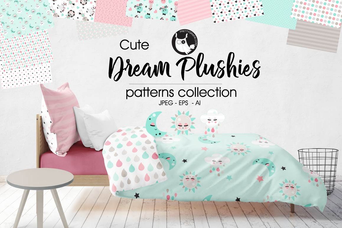 DREAM-PLUSHIES , digital papers example image 1