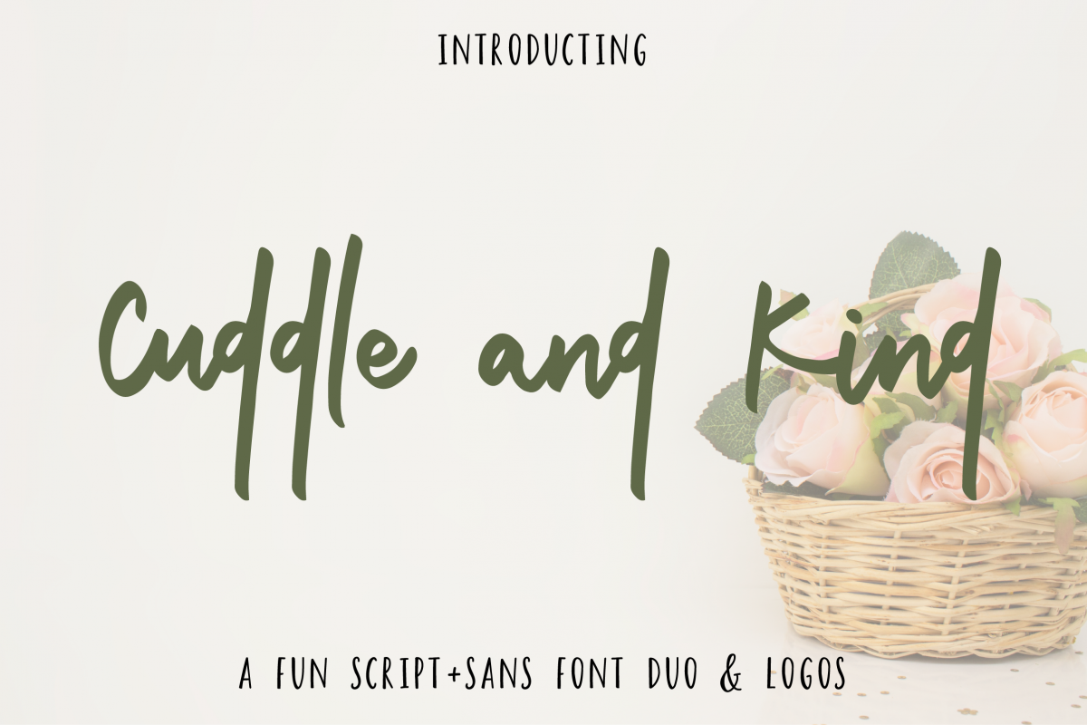 Cuddle and Kind Font Duo Logos example image 1