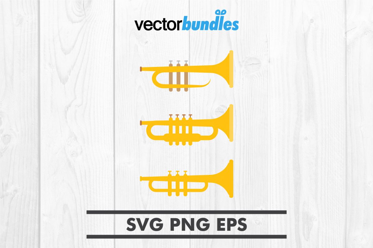 Trumpet clip art svg example image 1