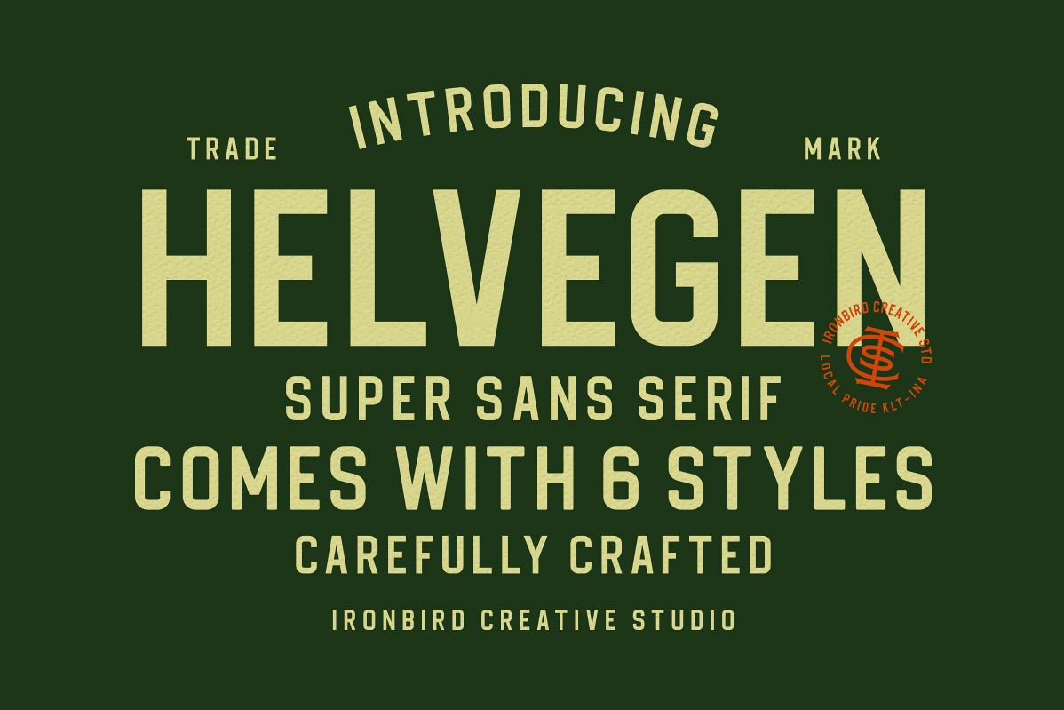 Helvegen Super Sans example image 1