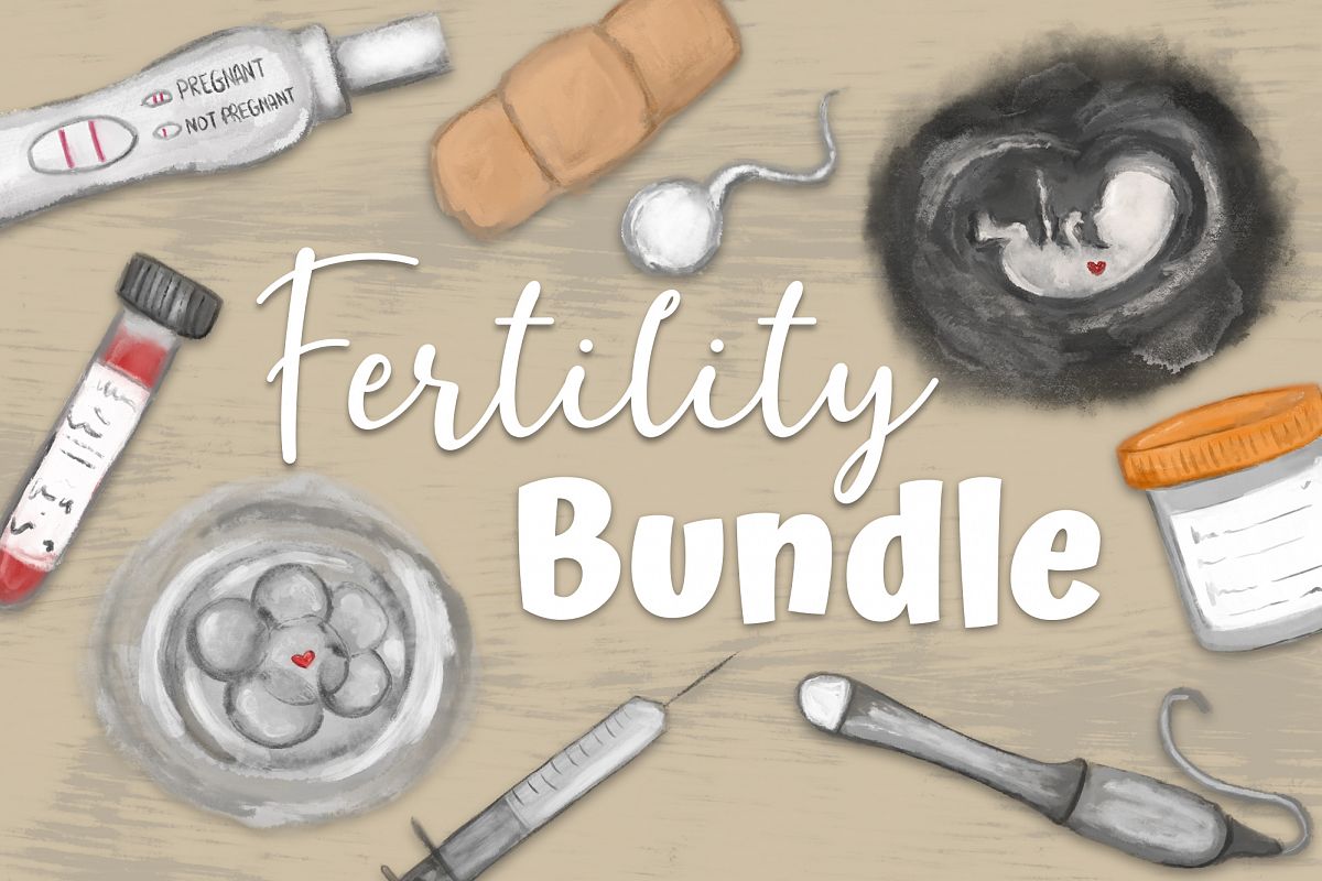 Watercolor Fertility Clipart|IVF Illustrations|Baby Clipart example image 1